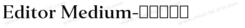 Editor Medium字体转换